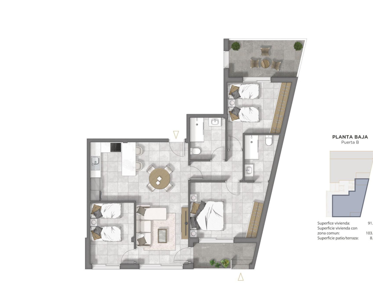 New Build - Lägenhet - Guardamar del Segura - Pueblo