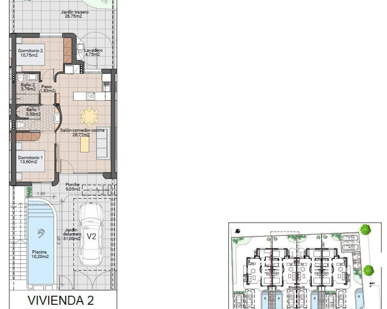 Nueva construcción  - Bungalow - Pilar de la Horadada - Zona Pueblo