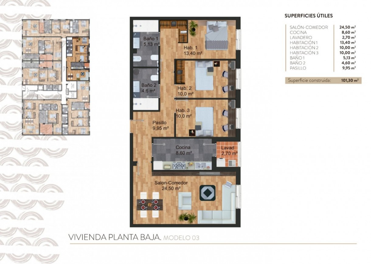 New Build - Lägenhet - Torre Pacheco - - Centro  -