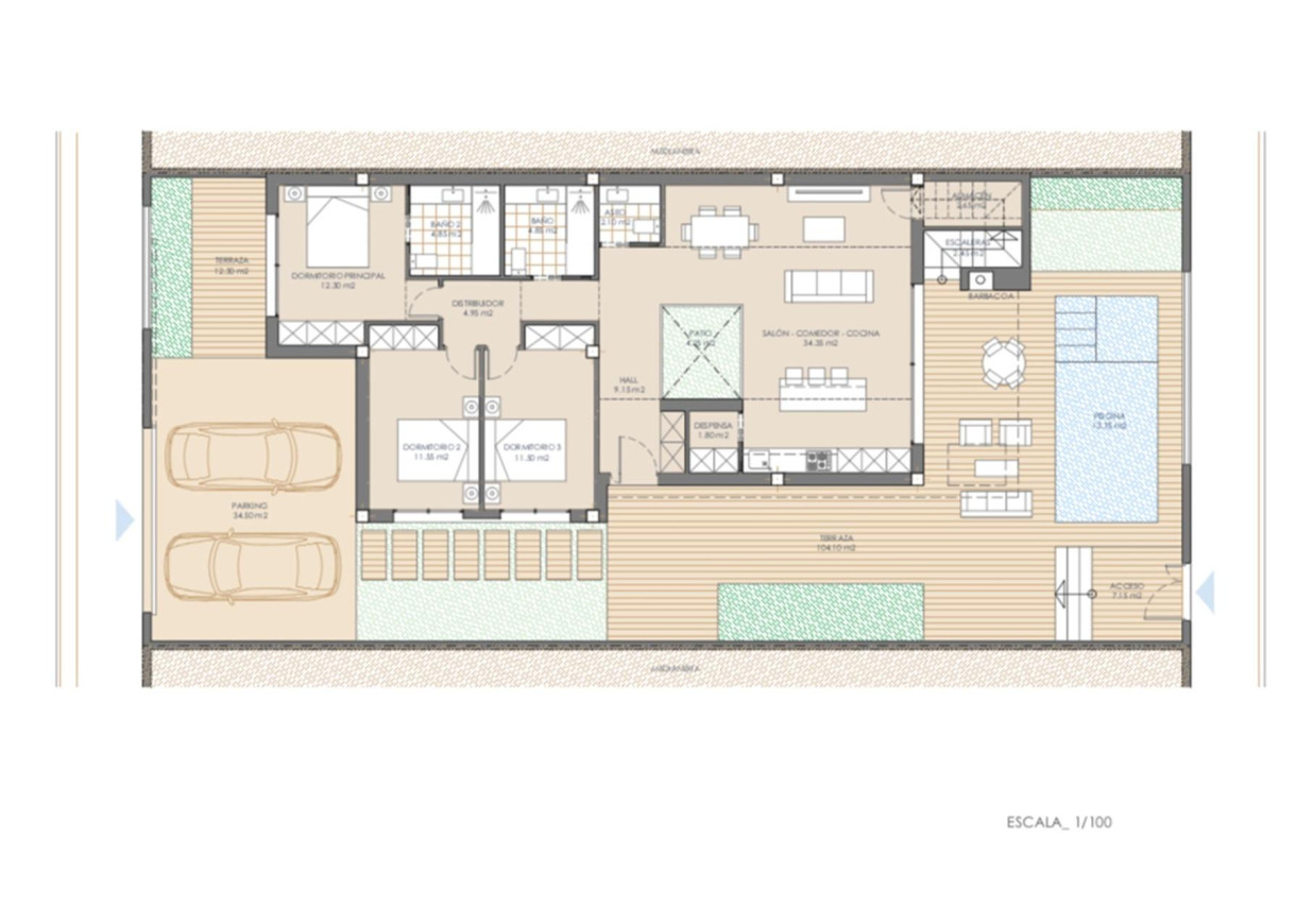 Nueva construcción  - Chalet - San Juan de los Terreros - Las Mimosas