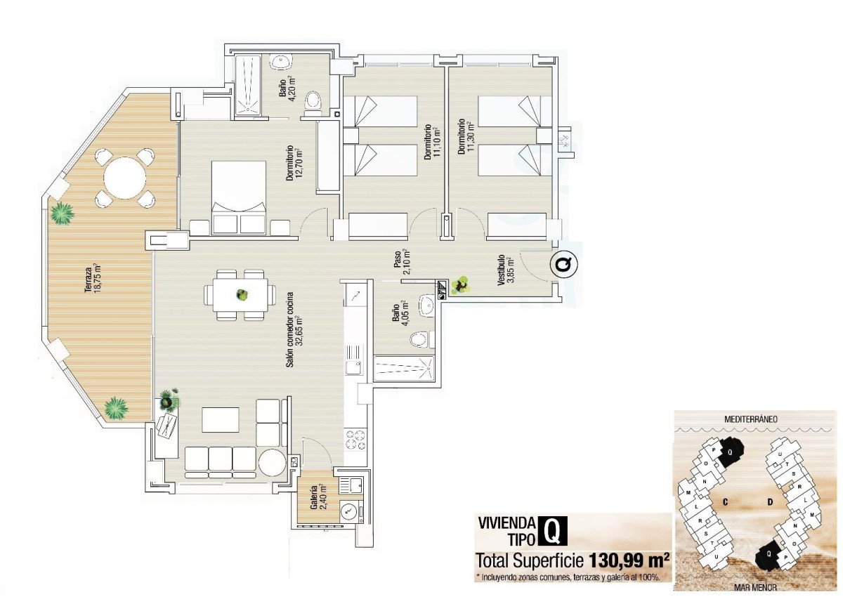 Nueva construcción  - Apartamento - La Manga del Mar Menor - LA MANGA