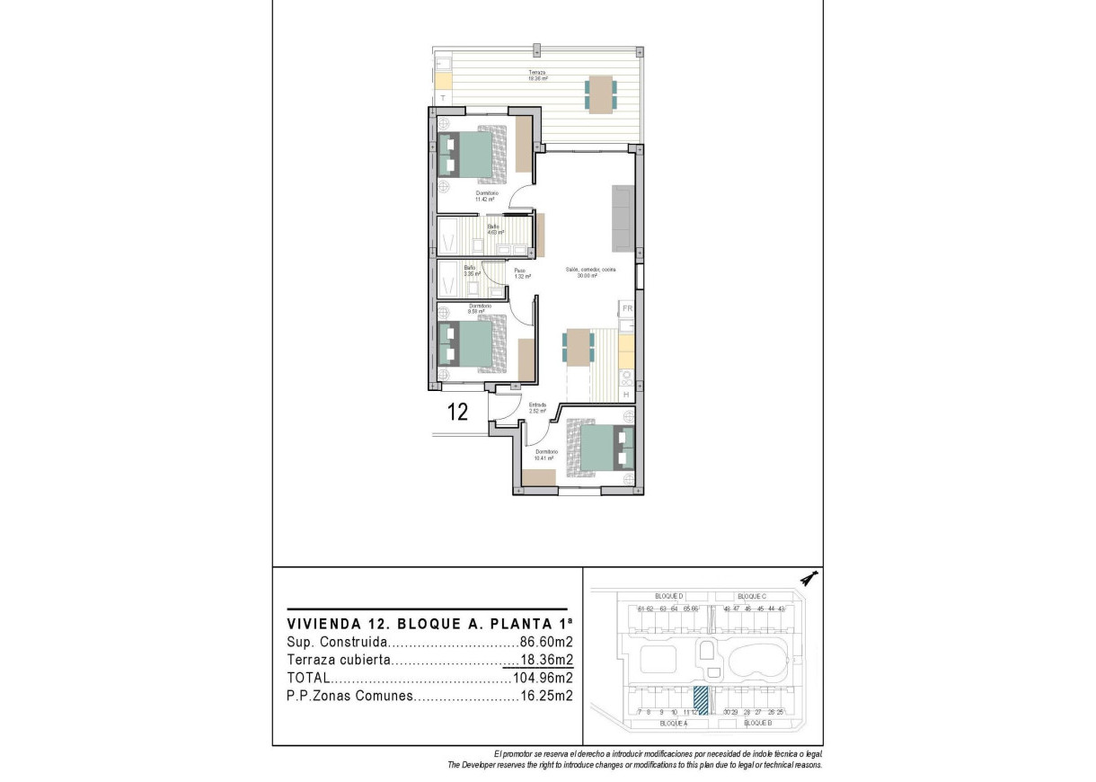 Nueva construcción  - Apartamento - Torre Pacheco - San Cayetano