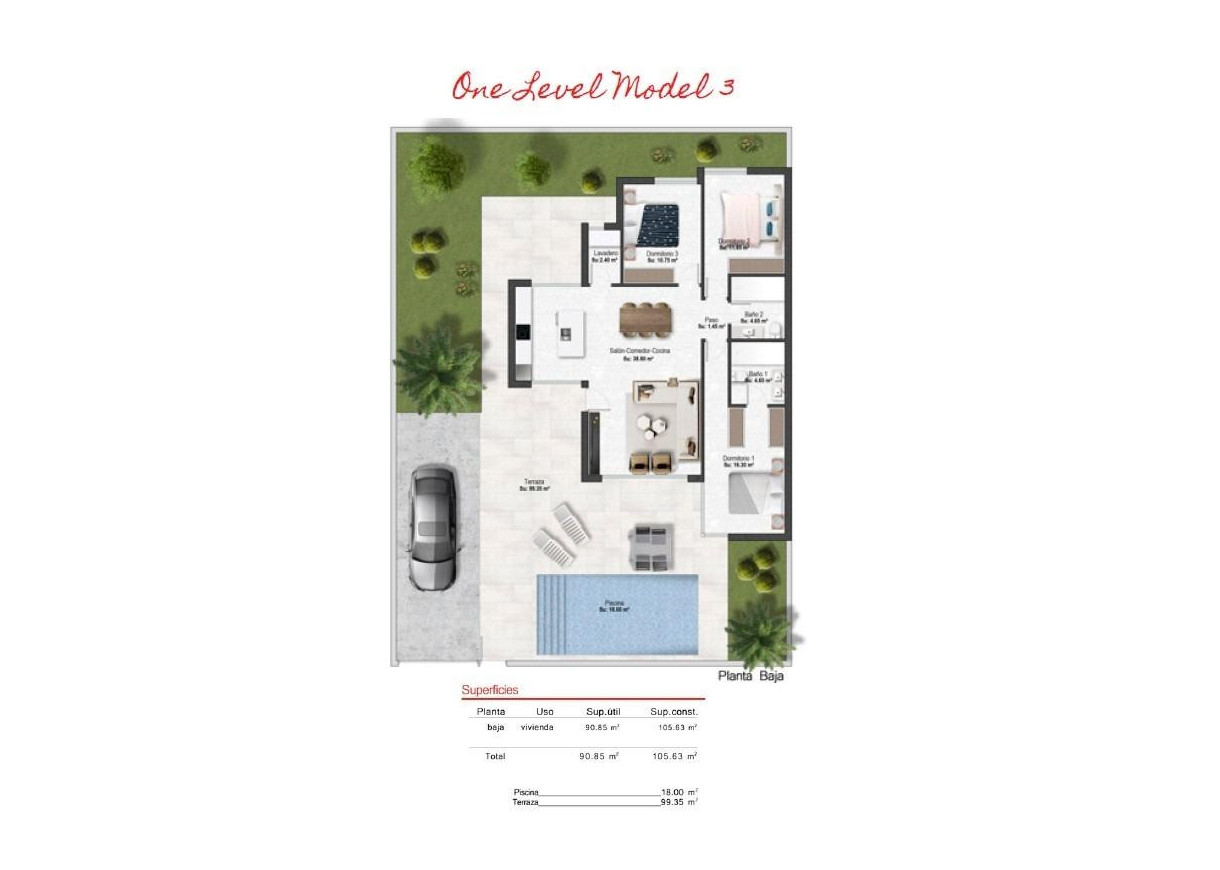 New Build - Villa - BAÑOS Y MENDIGO - Altaona golf and country village