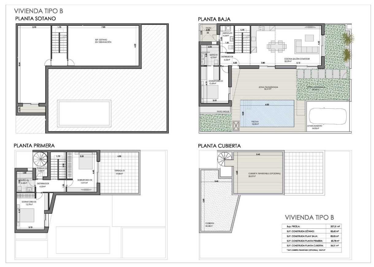 New Build - Quad House - Bigastro - Loma Alta