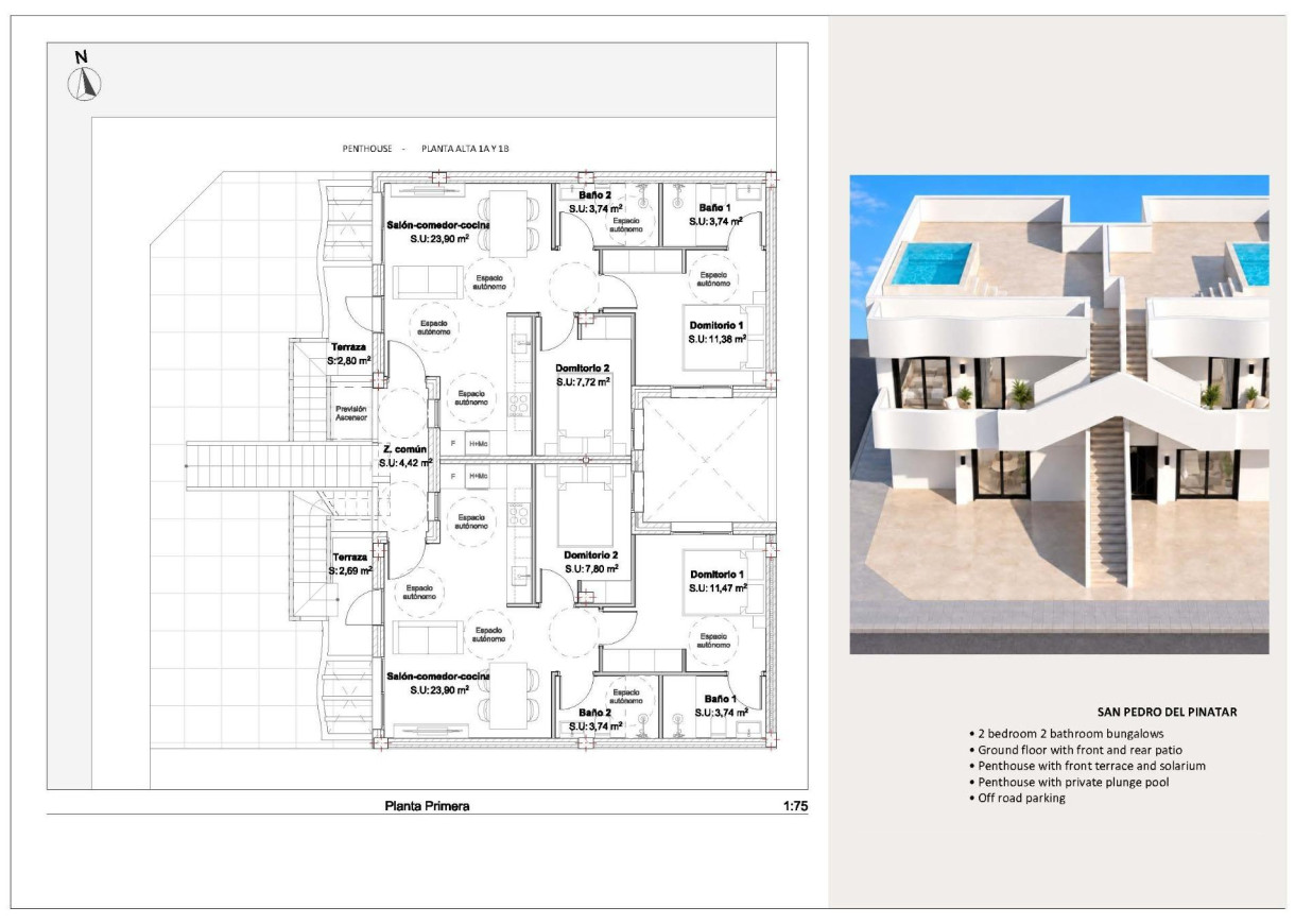 New Build - Bungalow - San Pedro del Pinatar - Los Peñascos